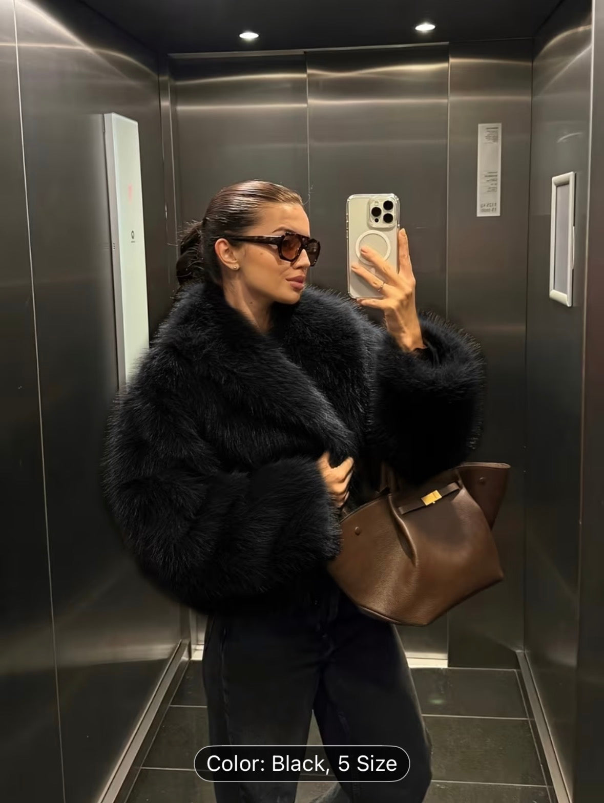 Women’s Faux Fur Winter Short Coat – Warm Plush Fashion Jacket for Cold Weather - UltraChic