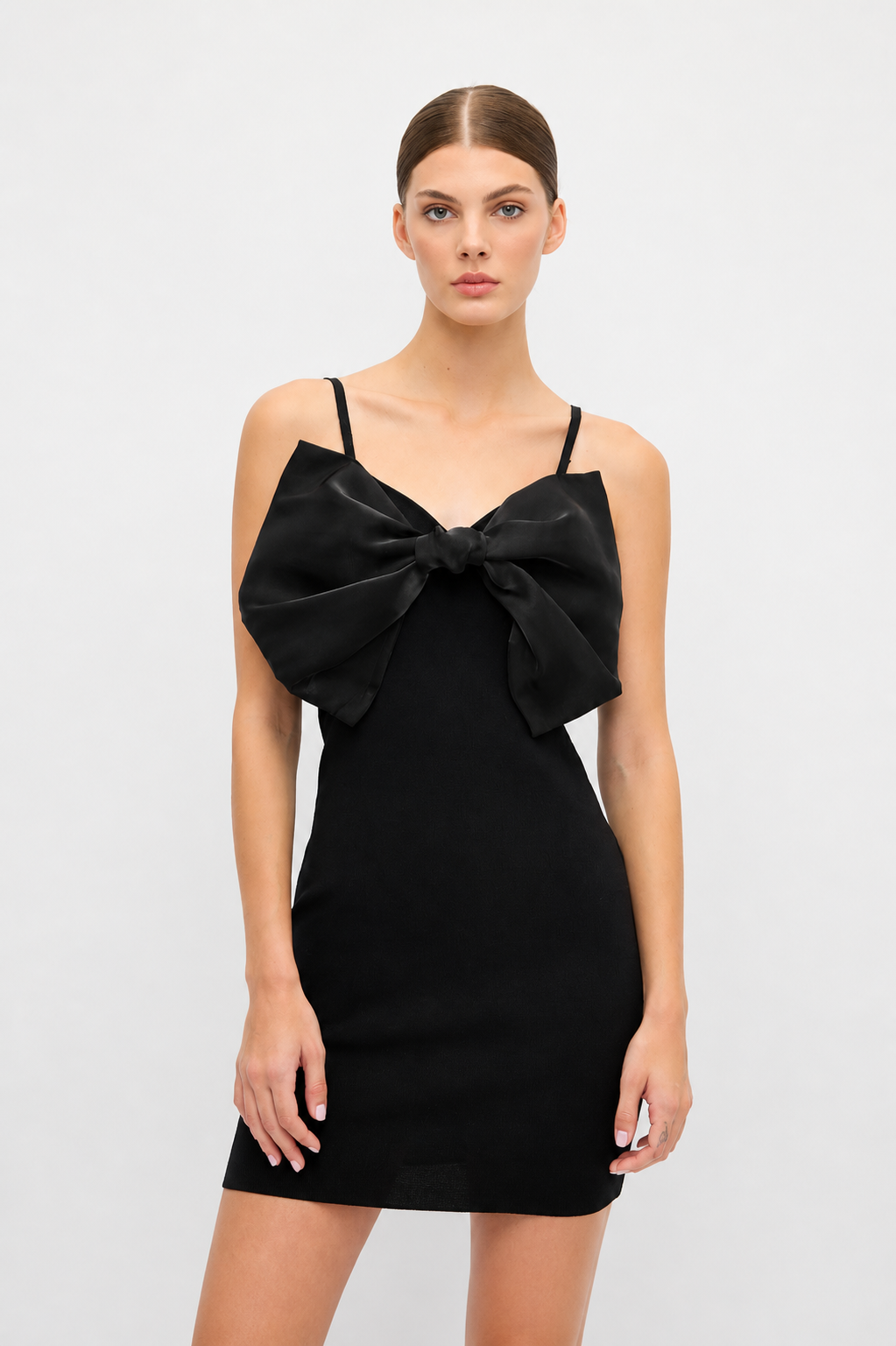 Cocktail Mini Dress with Statement Bow – Instant Elegant Look – Summer Party Women - UltraChic