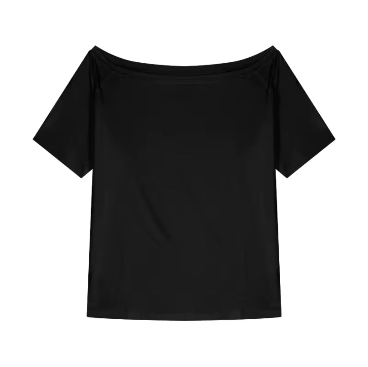 Flirla 2pcs/Set Off-Shoulder Loose T-Shirt – Trendy Oversized Fit for Effortless Style