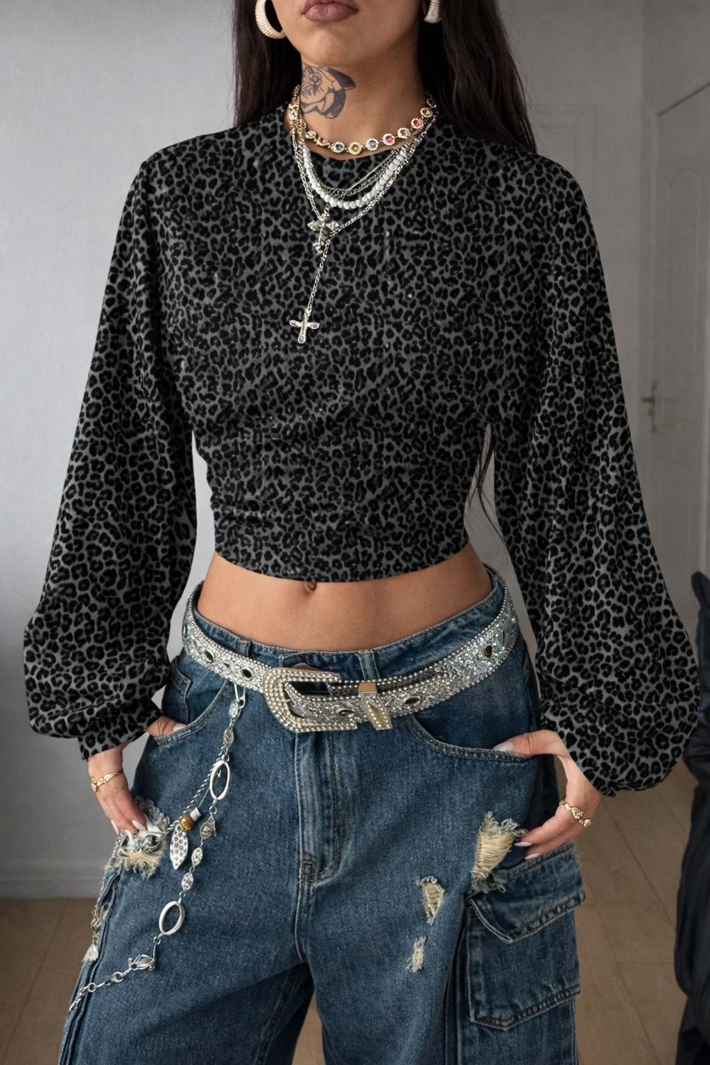 Women’s Asymmetrical Neck Pleated Sweatshirt – Cozy Fall Winter Casual Top