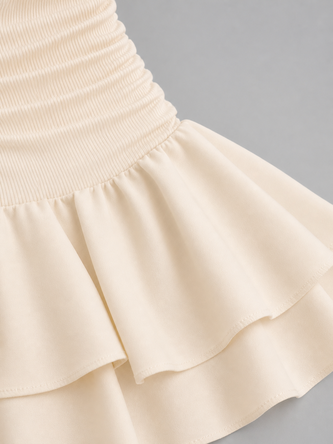 Halter Neck Mini Dress Ruched Waist Slim Fit Effortless Elegant Look Summer Collection Women - UltraChic