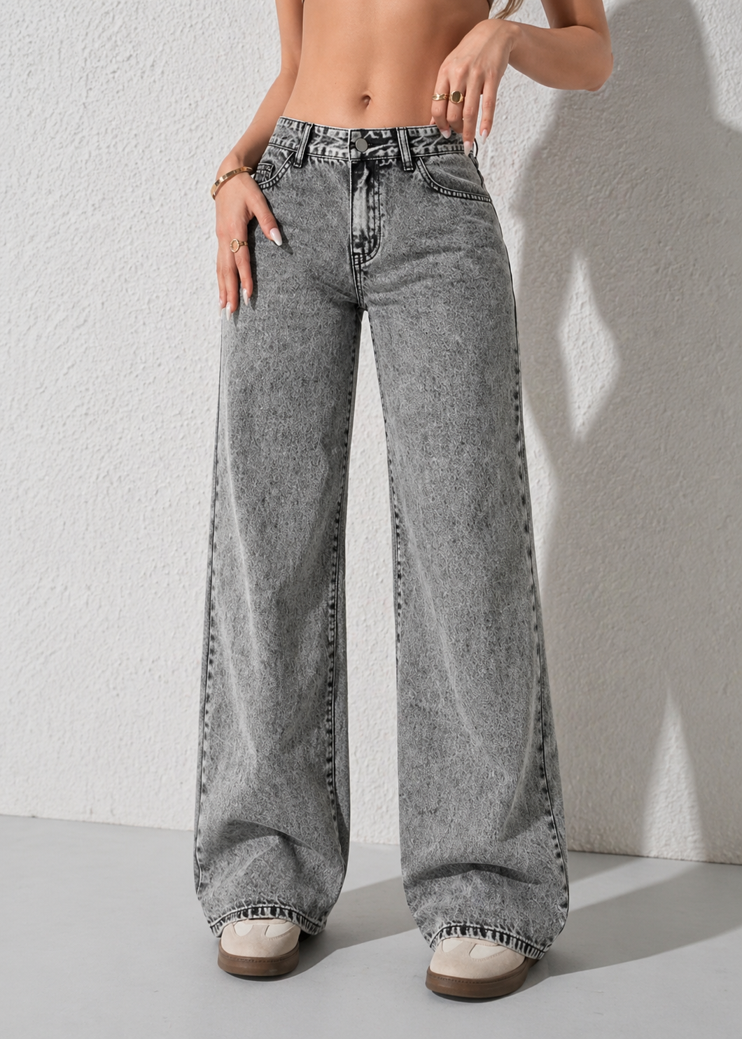 Wide Leg Jeans Relaxed Fit Effortless Chic Look All Season Women