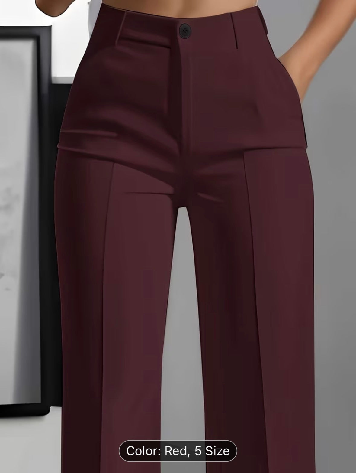 Elegant Women’s White Straight-Leg Pants | Minimalist Office & Casual Work Trousers - UltraChic