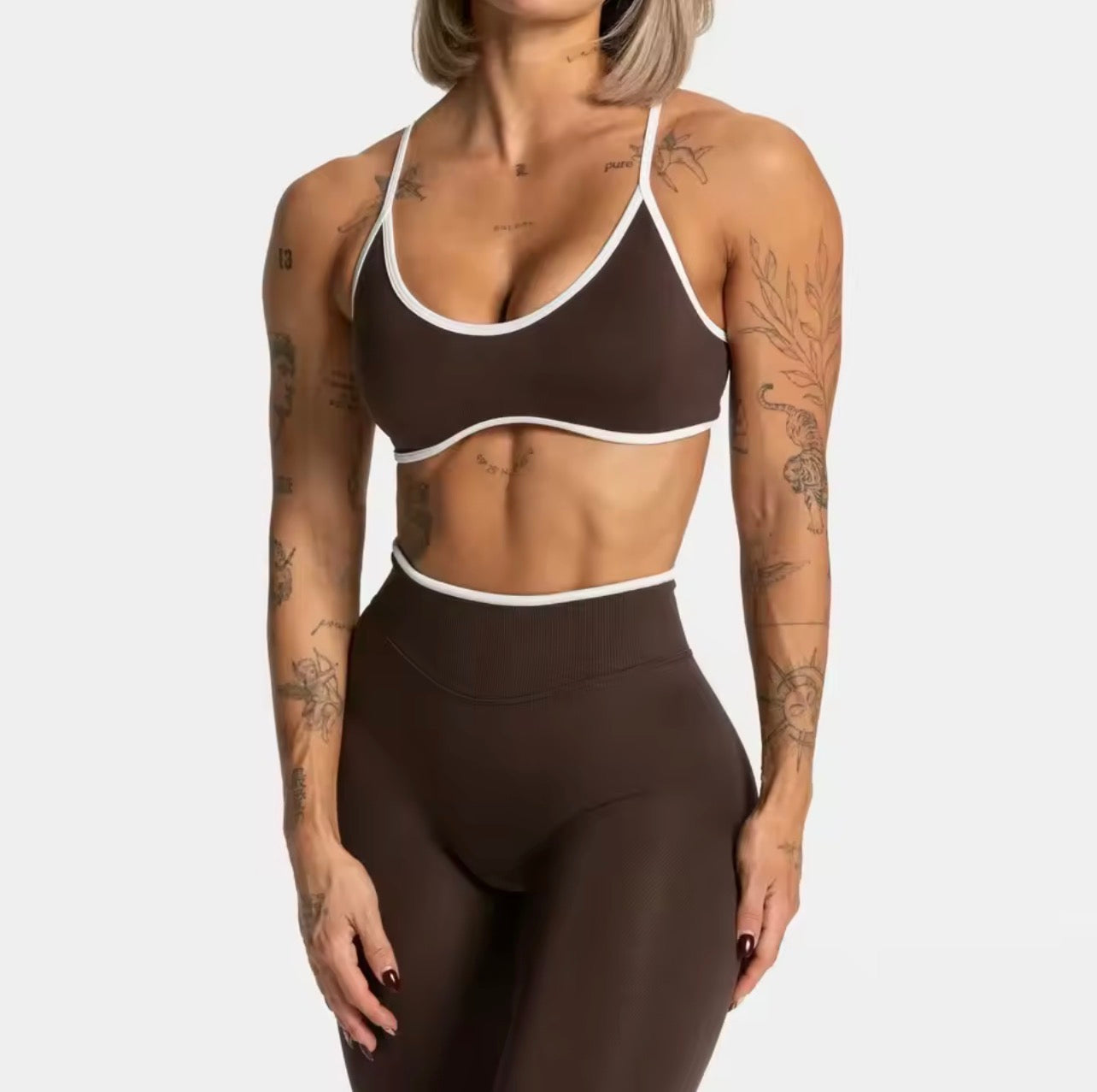 Women’s Backless Sports Bra – Breathable Summer Yoga Fitness Top with Chest Support Activewear
