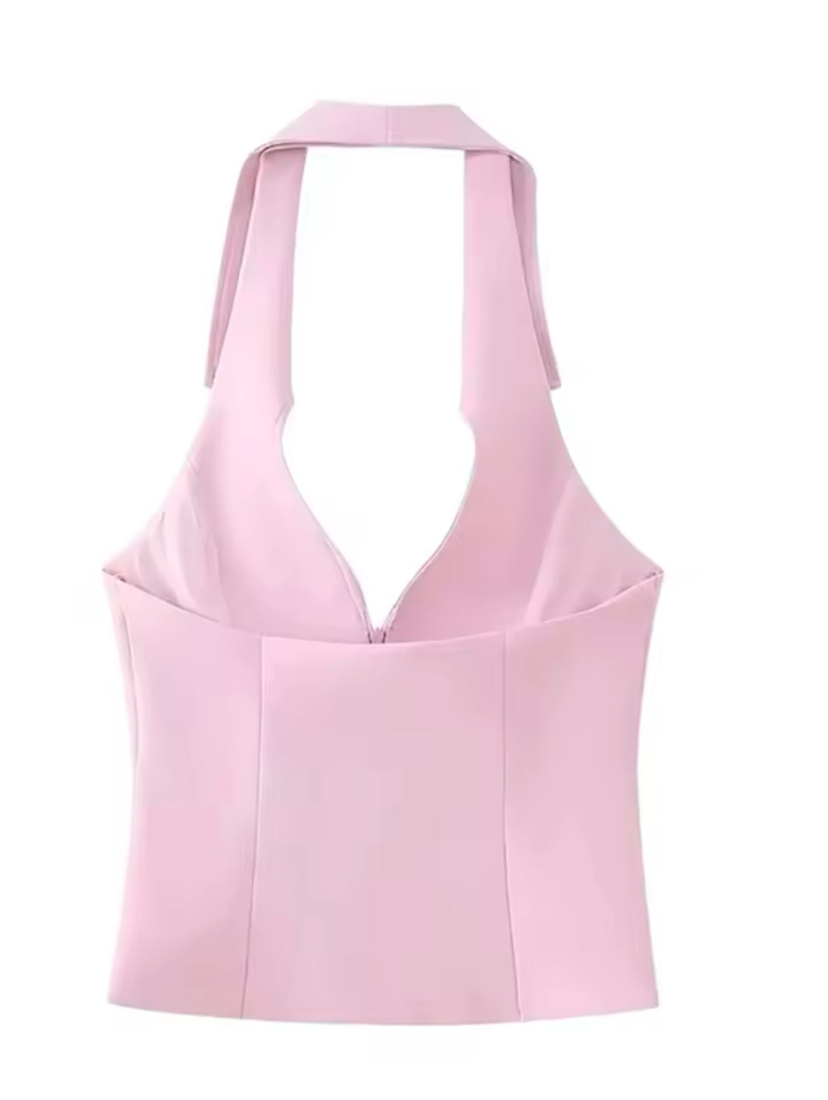 Fashionable Pink Shorts Set for Women 2025 – Sexy V-Neck Sleeveless Top with Slim Fit Skirt for Elegant Spring & Summer Looks