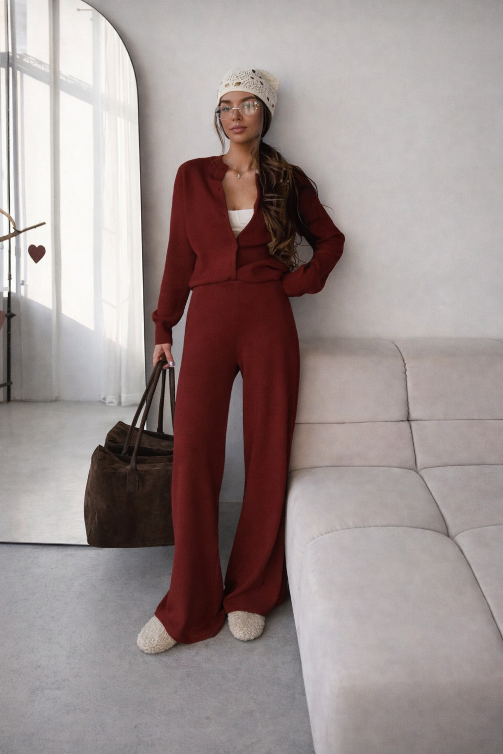 Women’s Button Cardigan & Pants Two-Piece Set – Elegant Everyday Wear - UltraChic