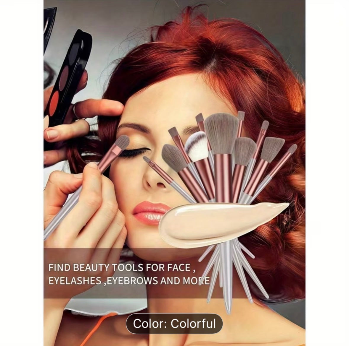 13-Piece Professional Makeup Brush Set – Soft Eye Shadow, Foundation & Blush Brushes for Flawless Makeup