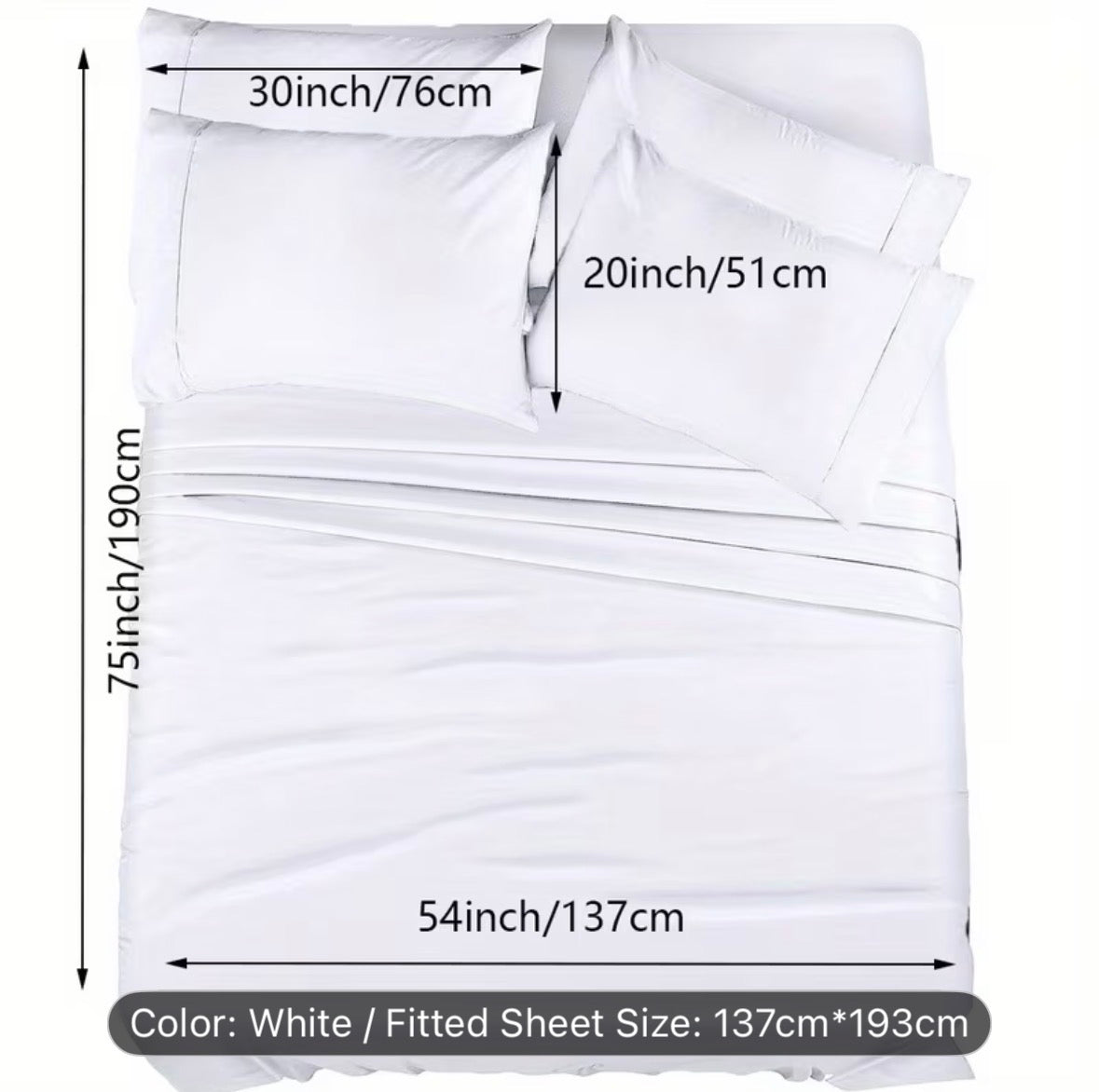 Queen Size 4-Piece Sheet Set – Breathable Cooling Bed Sheets, Hotel Quality Ultra-Soft Wrinkle-Free Bedding