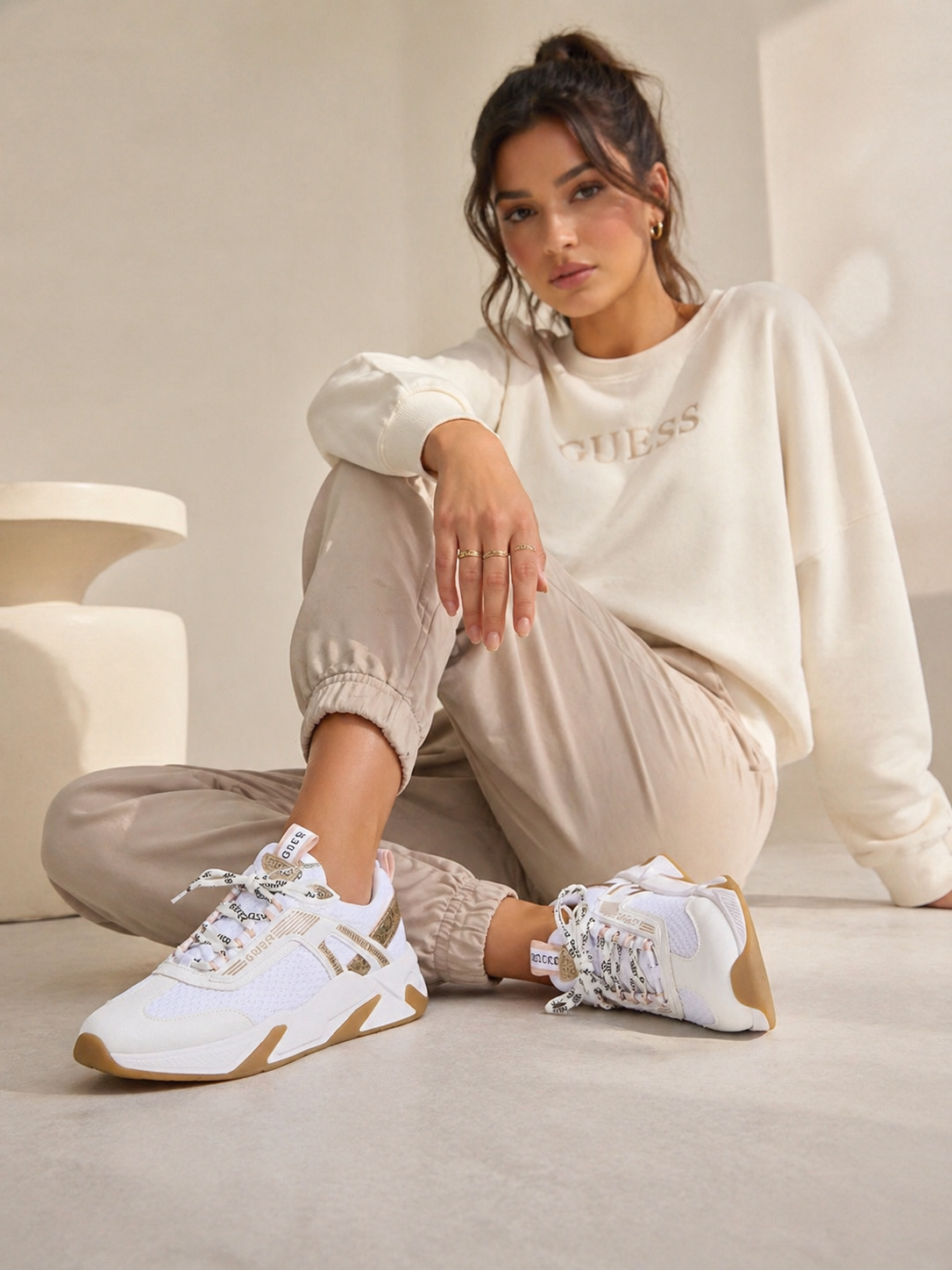 Luxury White Sneakers Breathable Comfort Clean Elegant Look All Season Women - UltraChic