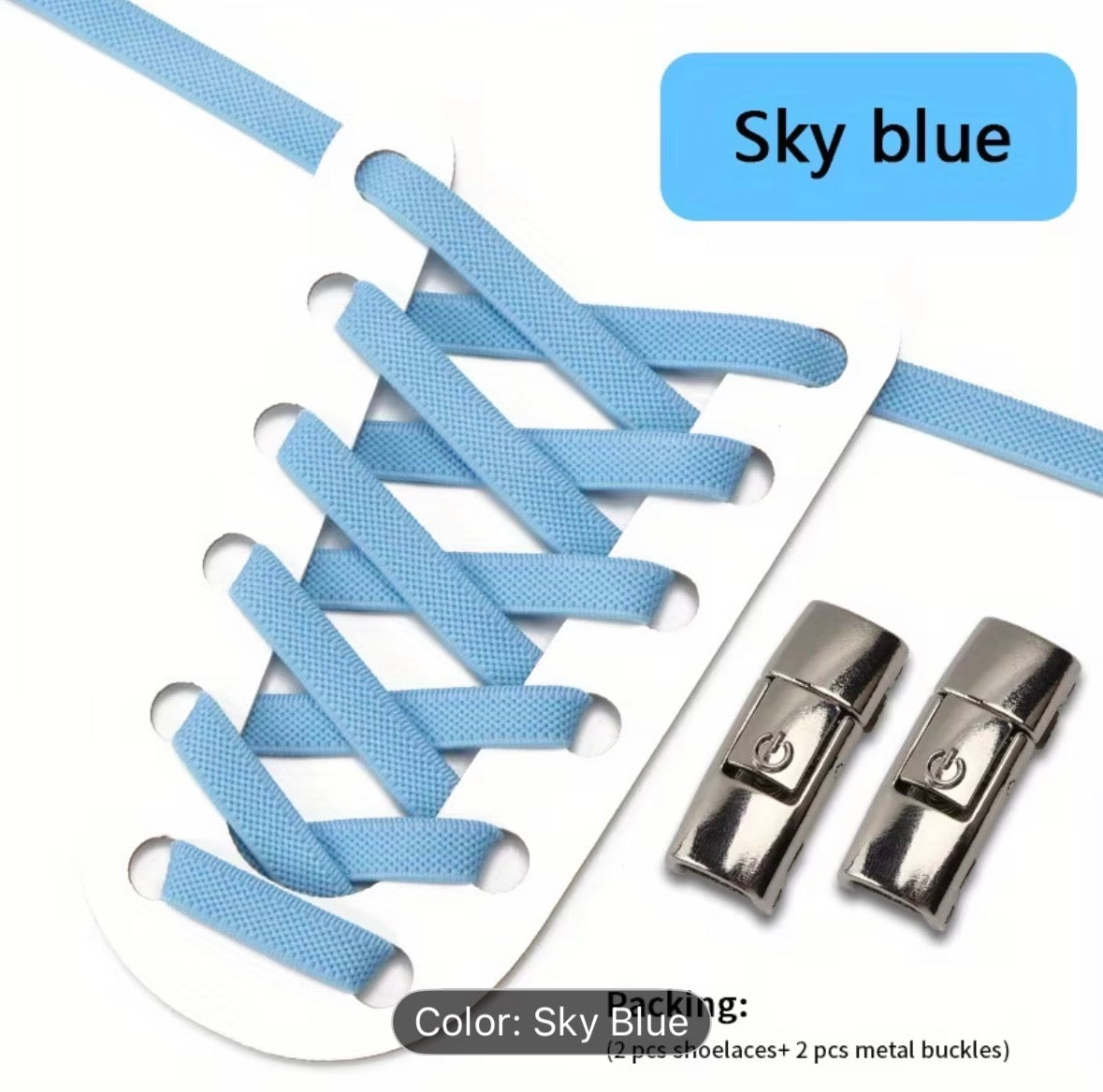 No-Tie Elastic Shoelaces with Buckles – Quick Lock Laces for Sneakers, Sports & Kids Shoes - UltraChic