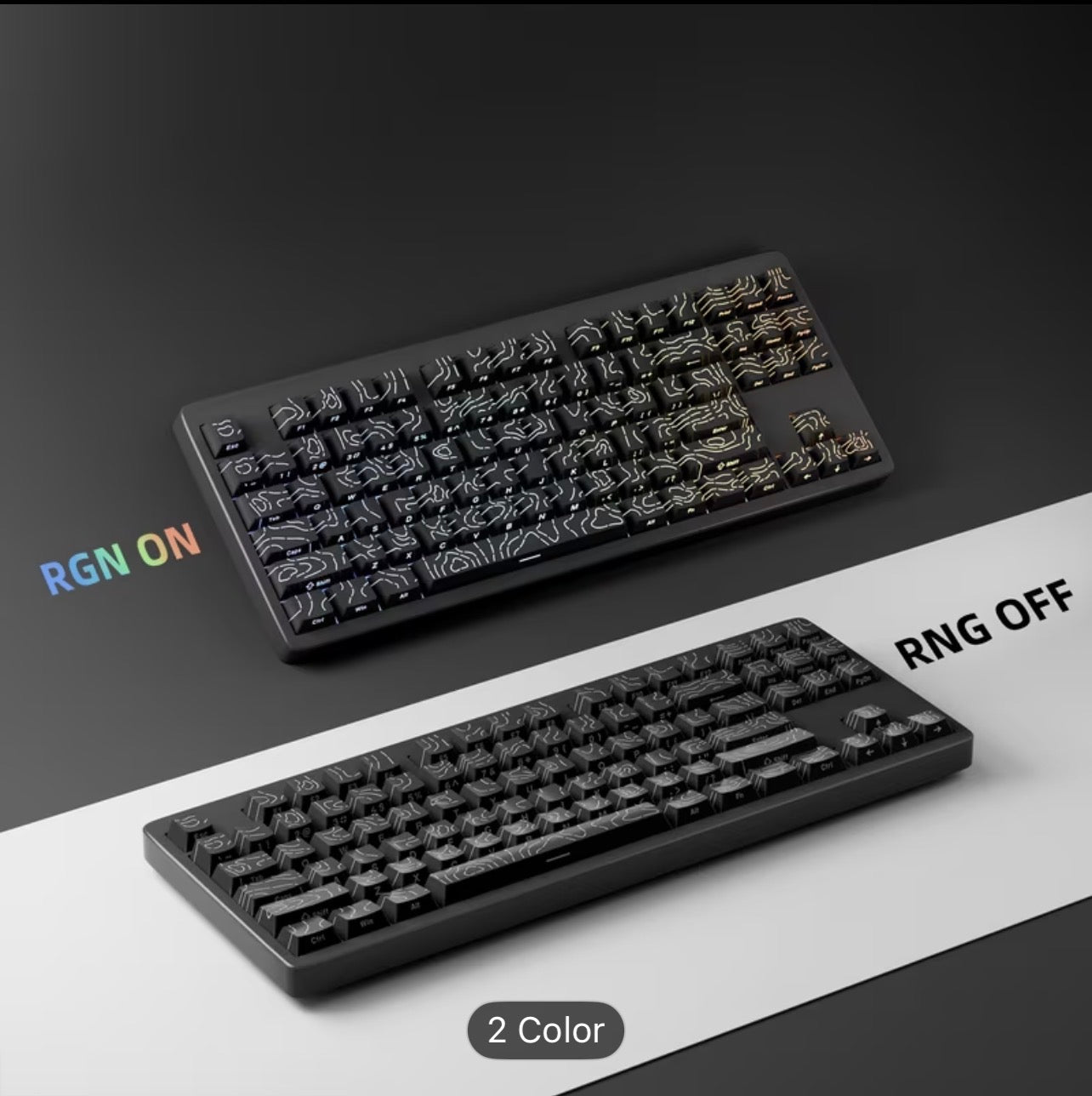 Stylish RGB Contour Line Keycaps – Premium Cherry Profile Backlit Gaming Keycaps for Mechanical Keyboard - UltraChic