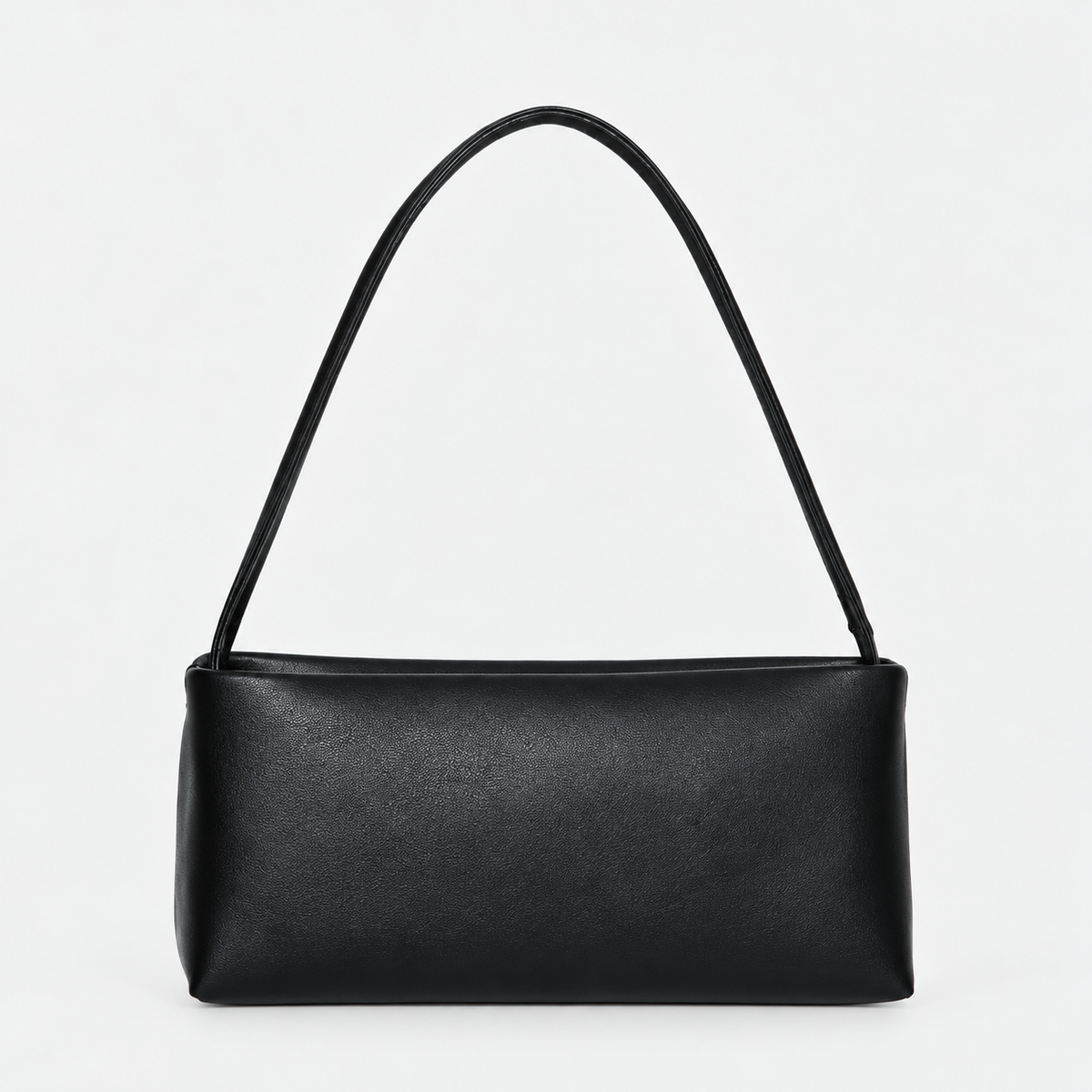 Black Faux Leather Shoulder Bag – Minimalist Everyday Handbag - UltraChic