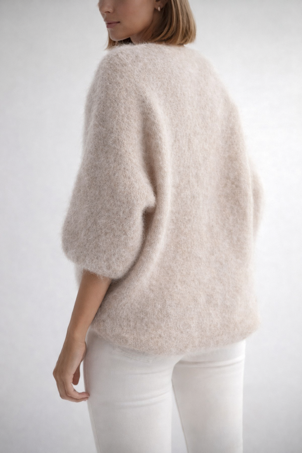 Women’s V-Neck Velvet Knit Sweater – Autumn Winter Solid Color Casual Pullover