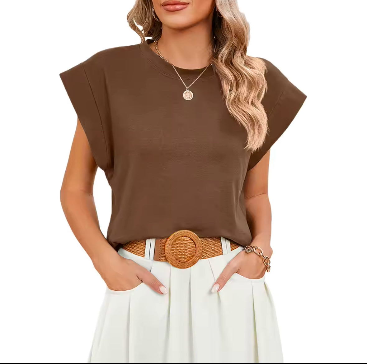 Luneh Batwing Sleeve Tee – Comfy Chic Round Neck Top for Everyday Style
