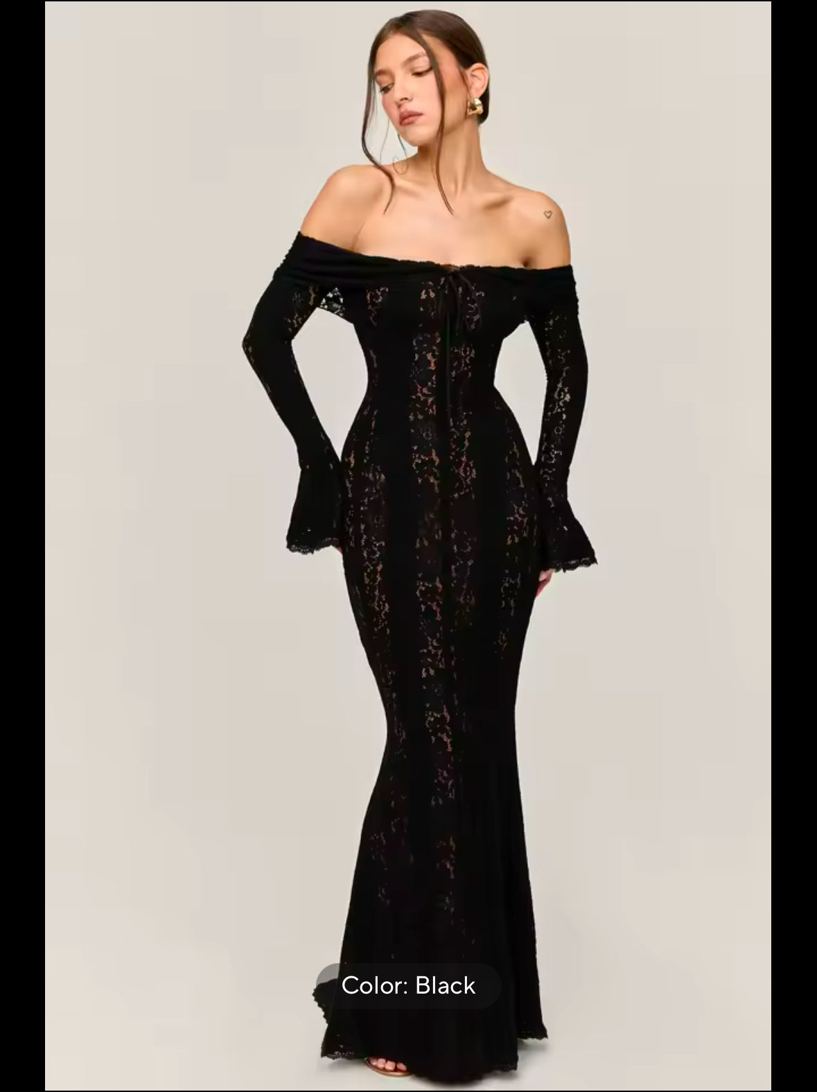 Sexy Lace Backless Slim Dress for Women – Strapless Off-Shoulder Party & Clubwear 2025
