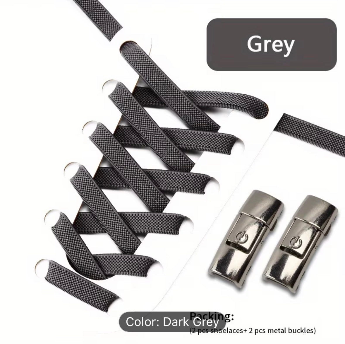 No-Tie Elastic Shoelaces with Buckles – Quick Lock Laces for Sneakers, Sports & Kids Shoes - UltraChic