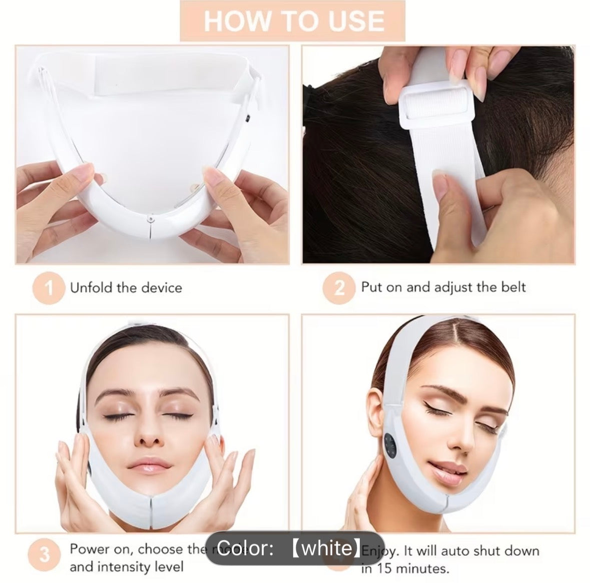 V Line Face Lift Massager – USB Rechargeable Facial Shaping Device for Jawline, Cheeks & Anti-Aging, Home Face Contouring & Lifting Tool - UltraChic