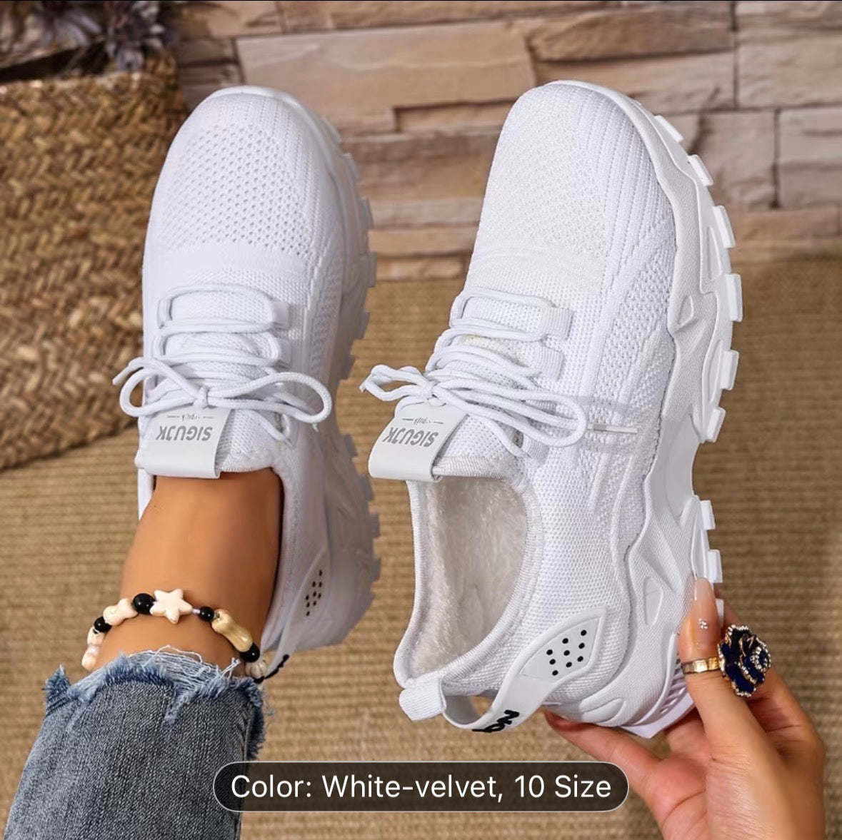 Women’s Breathable Knit Sneakers – Lightweight, Comfortable Low-Top Walking & Running Shoes - UltraChic