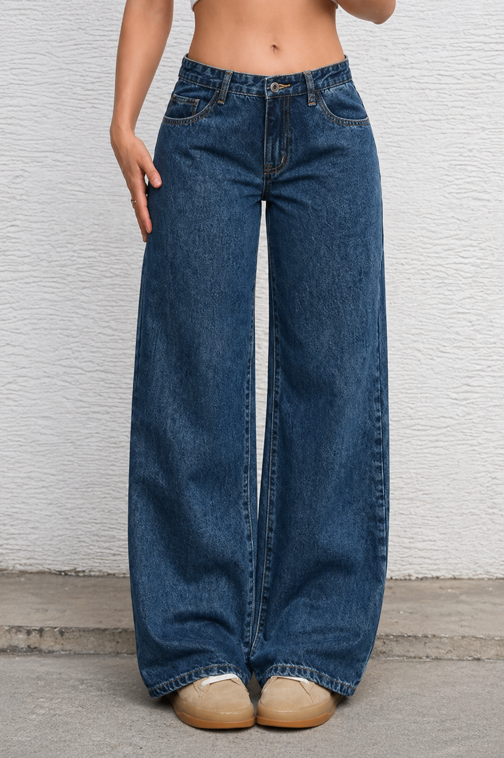 Wide Leg Jeans Relaxed Fit Effortless Chic Look All Season Women