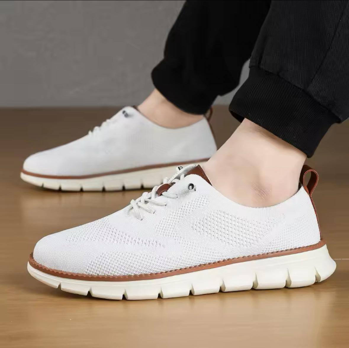 Men’s Casual Sports Shoes – Anti-Slip, Wear-Resistant, Breathable with Cushioning & Trendy Color Blocking Design for All-Day Comfort