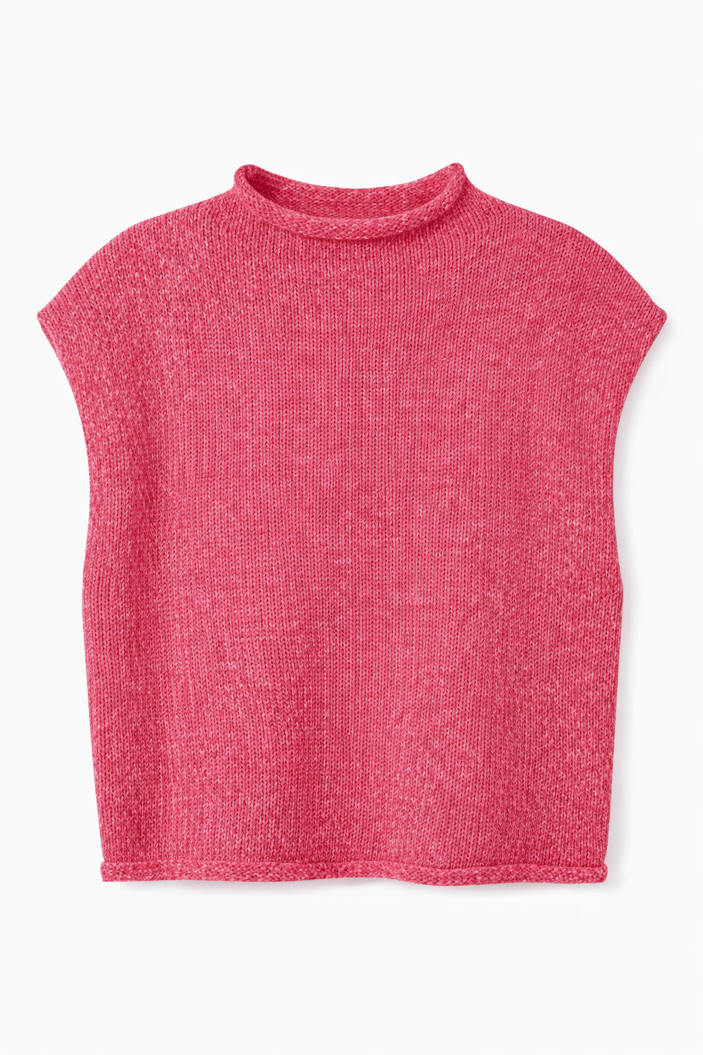 Women’s Sleeveless Turtleneck Floral Knit Vest – Versatile Fall & Winter Layering Top