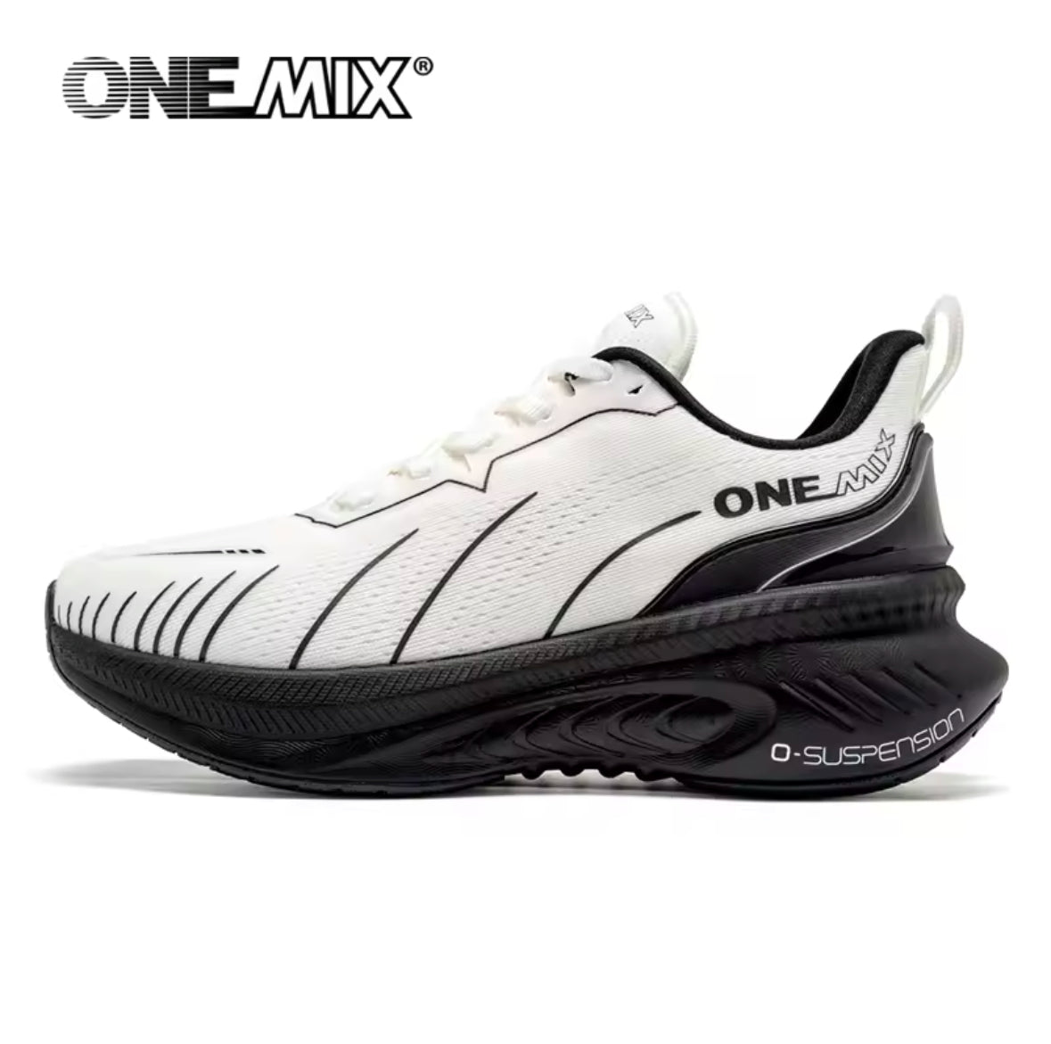 ONEMIX Men’s Cushioning Running Shoes – Non-Slip, Lace-Up Sneakers for Heavy Runners & Outdoor Sports