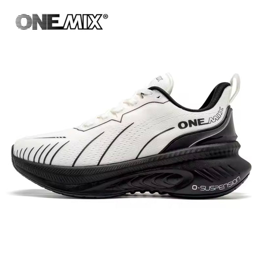 ONEMIX Men’s Cushioning Running Shoes – Non-Slip, Lace-Up Sneakers for Heavy Runners & Outdoor Sports