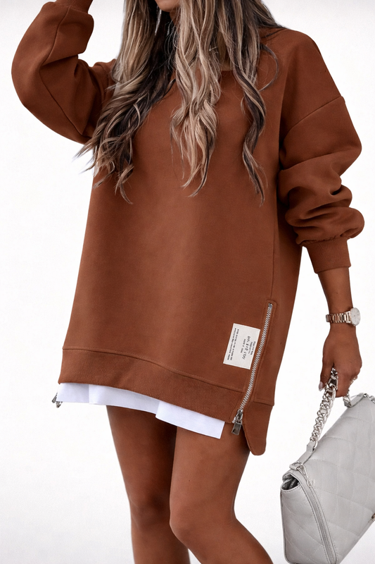 Women’s Letter Graphic Drop Shoulder Sweatshirt – Casual Fall Winter Essential - UltraChic