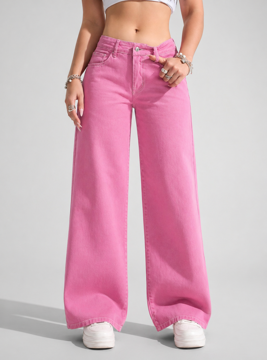 Wide Leg Jeans Relaxed Fit Effortless Chic Look All Season Women