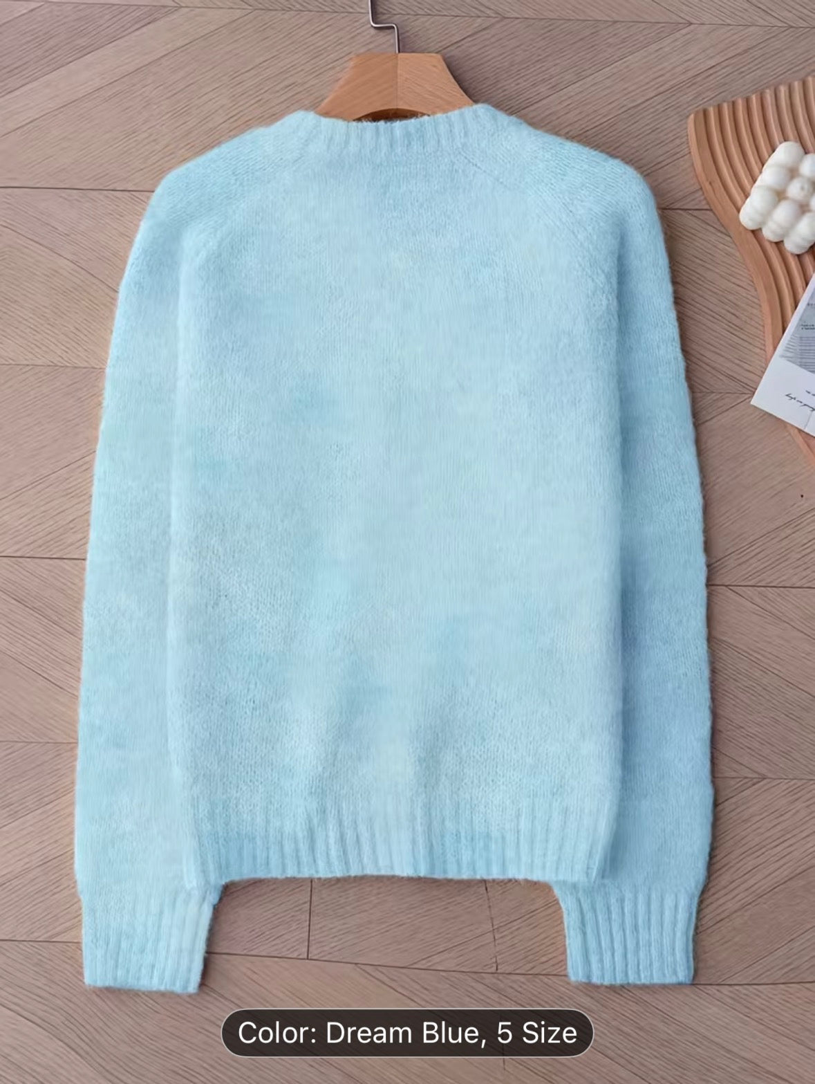 Sweater Made from a Soft Mohair Blend for Women - Features a French-Inspired Raglan Sleeve And Drop Shoulder Design, Perfect for The Fall And Winter Seasons, Ideal As a Christmas Or Birthday Gift - UltraChic