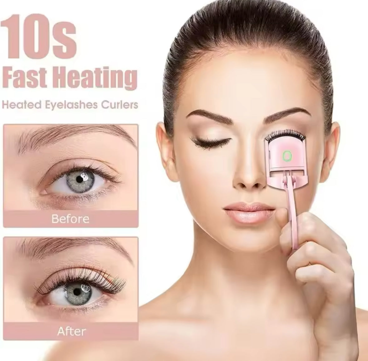 Electric Eyelash Curler – USB Charging, Fast Heating, Portable Thermal Lash Perm and Lasting Curling Clip - UltraChic