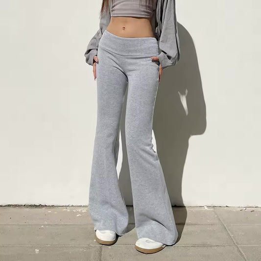 Wide-Waist Flare Pants – High Waist Comfort | Slim Fit Leggings for Women