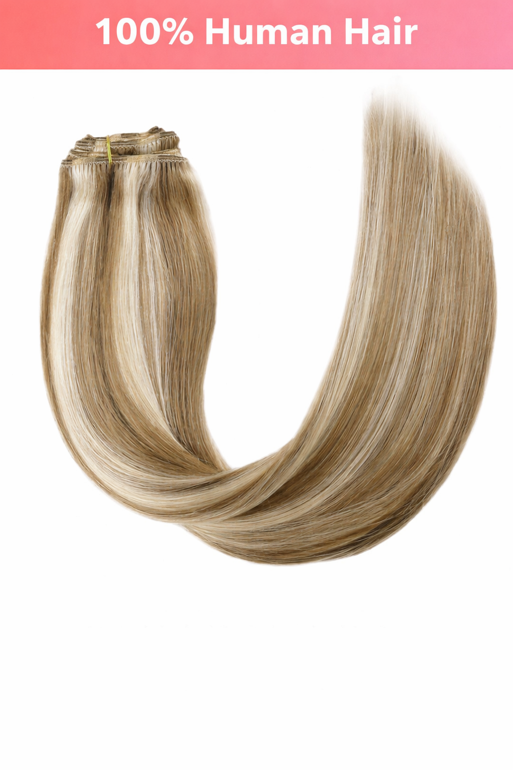 Clip In Human Hair Extensions 7PCS Remy – Double Weft Invisible Natural Hair Extensions for Women