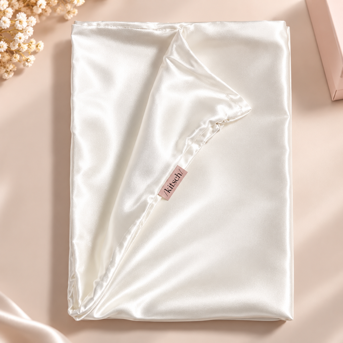 Satin Pillowcase for Hair & Skin – Ivory