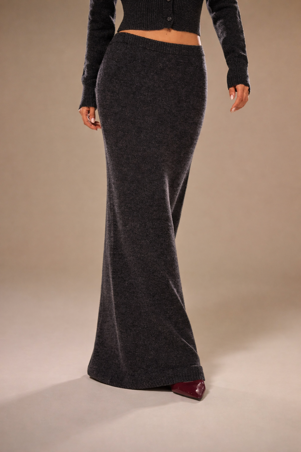 Women’s Mermaid Knit Maxi Skirt – Elastic Waist Elegant Casual Spring Skirt - UltraChic