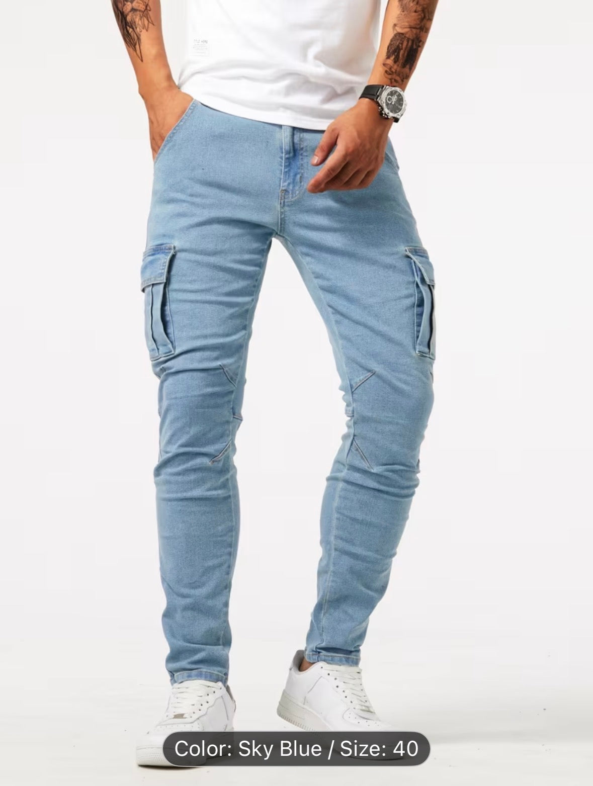Men’s Slim-Fit Stretch Jeans with Multiple Pockets – Comfortable Street Style Denim for Everyday & All-Season Wear - UltraChic