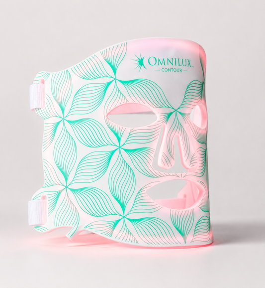 Omnilux Contour Face LED Mask – Red Light Therapy Anti-Aging Skincare Device for Wrinkles & Glowing Skin