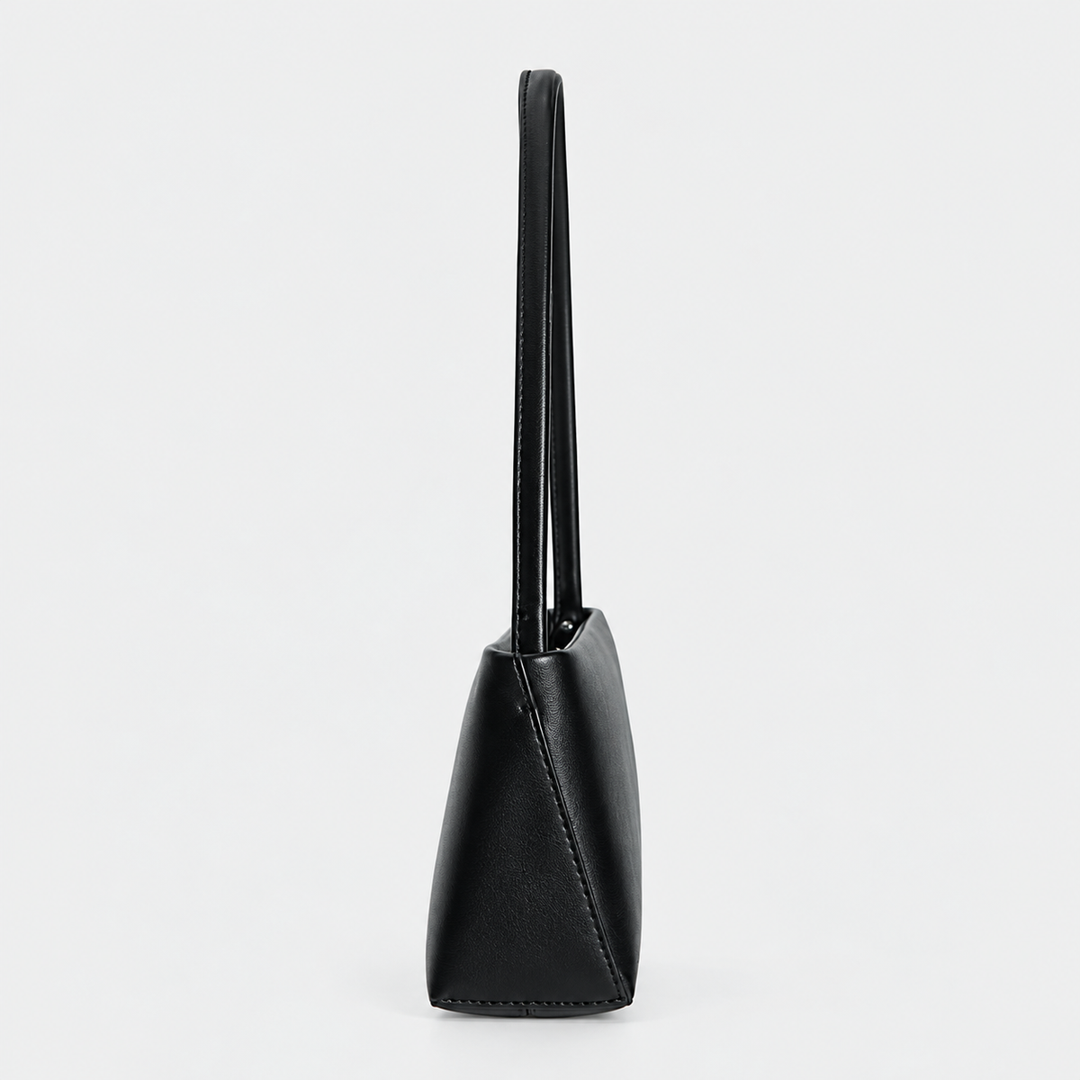 Black Faux Leather Shoulder Bag – Minimalist Everyday Handbag - UltraChic