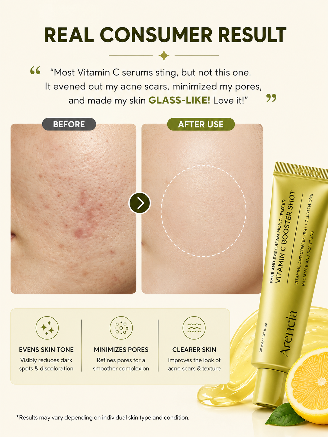 Arencia Vitamin C Booster Shot Brightening Cream