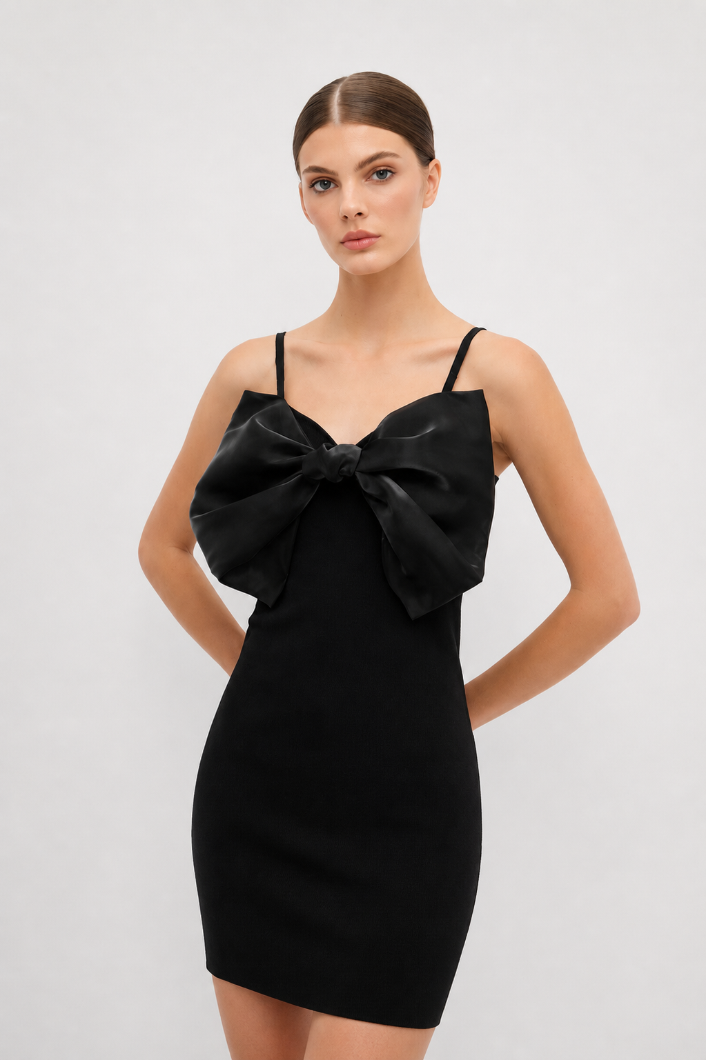 Cocktail Mini Dress with Statement Bow – Instant Elegant Look – Summer Party Women - UltraChic