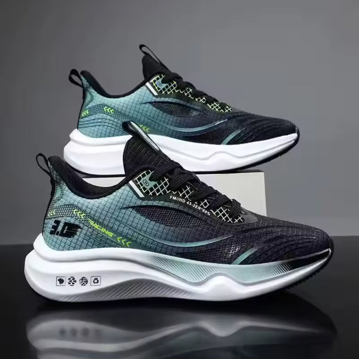 Men’s Casual Running Shoes – Breathable, Trendy Outdoor Sport Sneakers with Comfortable Low-Top Design & Durable PVC Outsole - UltraChic