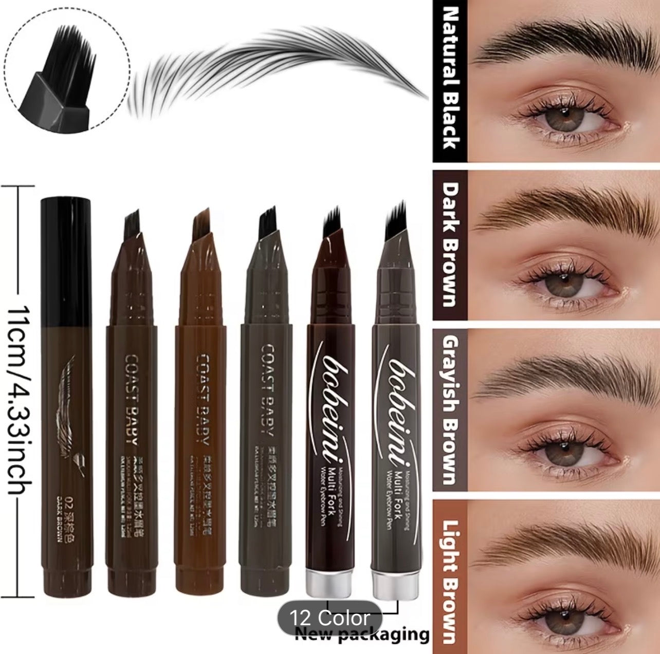 Just Dropped 🔥 Microblading Eyebrow Pen Waterproof Natural Hair Stroke Brow Pencil for Perfect Brows 💖