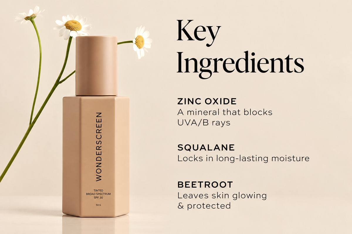 DIME Beauty Tinted Sunscreen SPF 30 – Glowy Mineral Face Sunscreen 50g