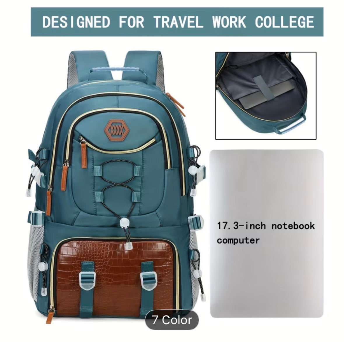 40L Large Travel Backpack for Men – Heavy Duty Hiking Backpack with Laptop Compartment & Shoe Storage - UltraChic