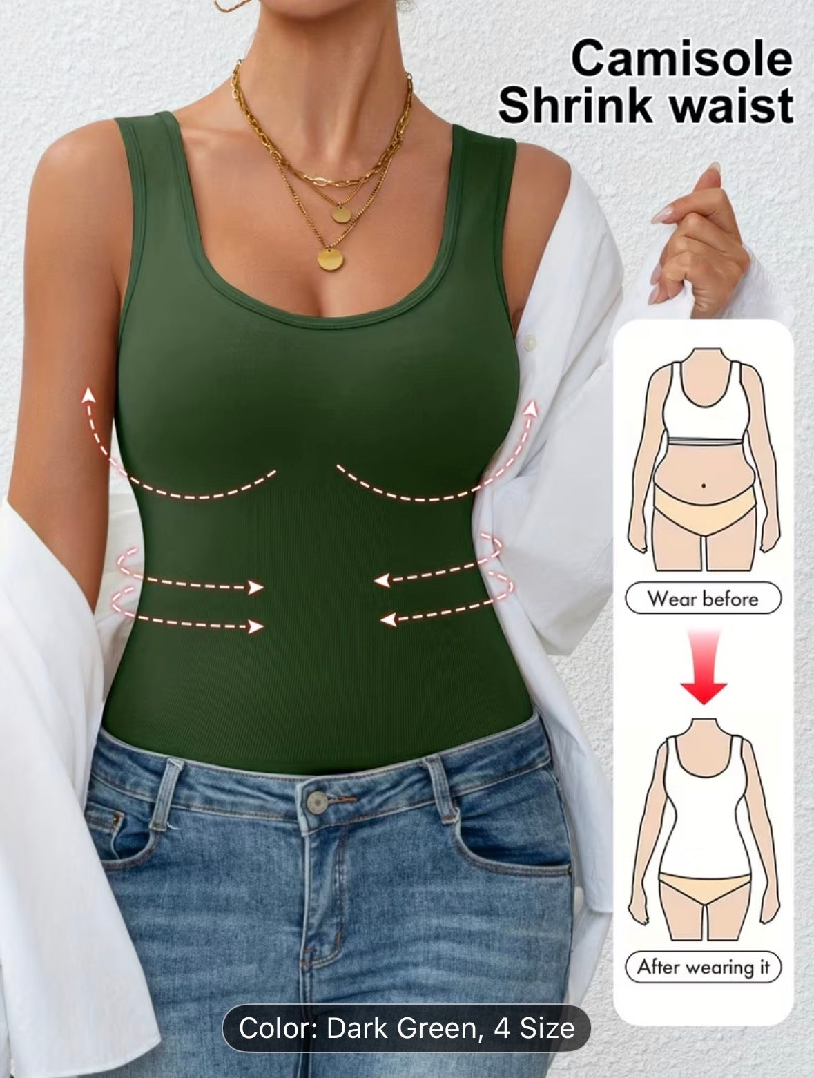 Women’s Tummy Control Vest – Sleeveless Shapewear, Waist Cincher, Comfortable Workout & Daily Wear - UltraChic