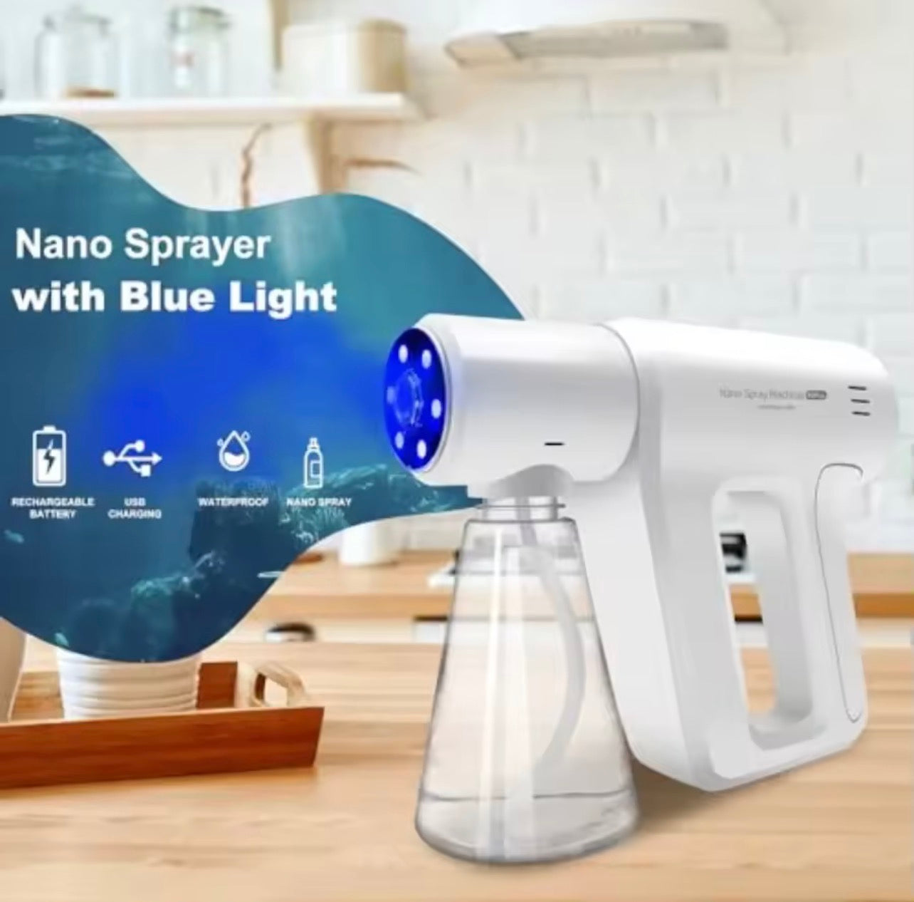 Rechargeable ULV Nano Sprayer Blue Light High Capacity Disinfection Machine for Indoor Outdoor Gardening Pest Control 💨 - UltraChic