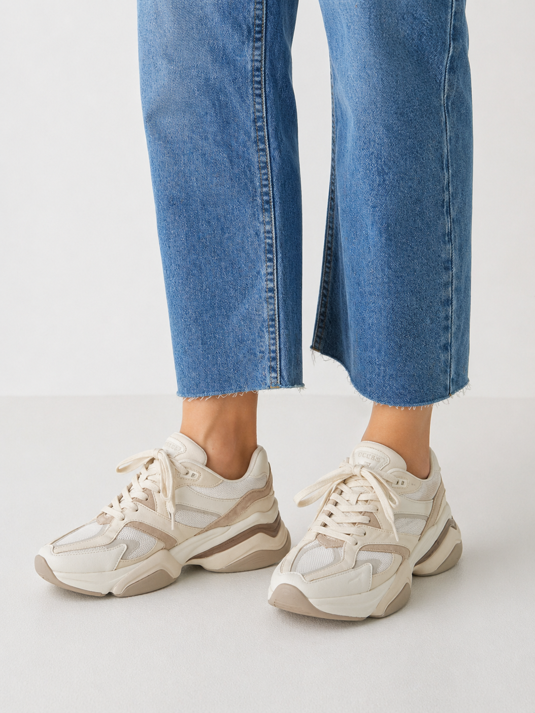 Chunky White Sneakers Ultra Comfort Clean Elevated Look All Season Women - UltraChic