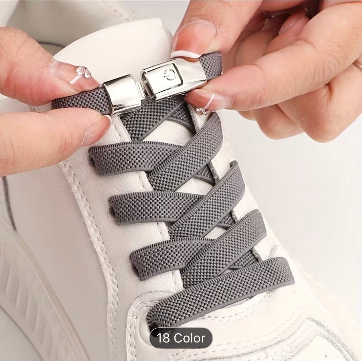 No-Tie Elastic Shoelaces with Buckles – Quick Lock Laces for Sneakers, Sports & Kids Shoes - UltraChic
