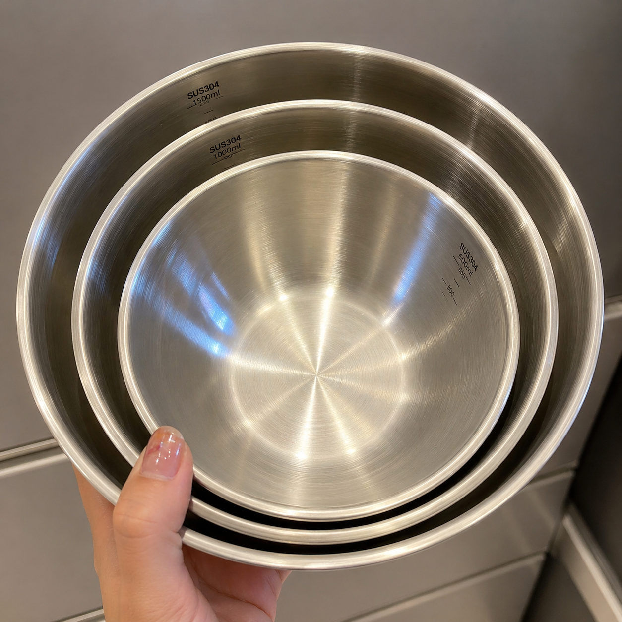 Stainless Steel Mixing Bowl Set Built In Scale Effortless Prep Clean Organized Kitchen All Season Home Essential - UltraChic