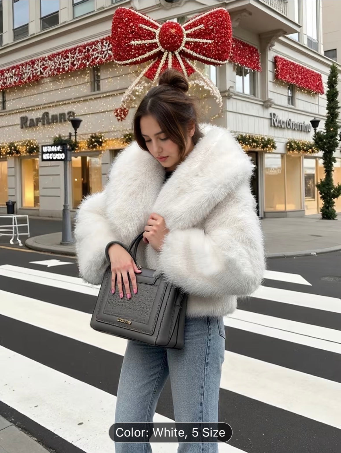 Women’s Faux Fur Winter Short Coat – Warm Plush Fashion Jacket for Cold Weather - UltraChic
